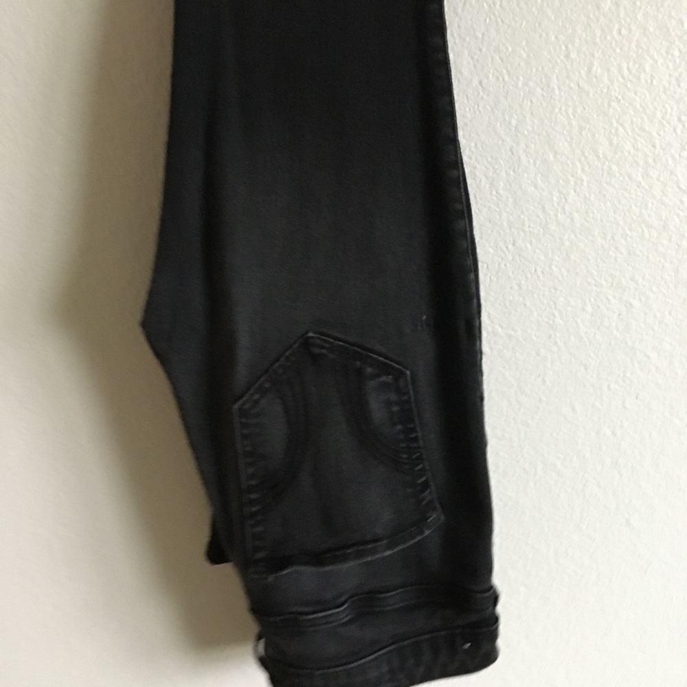 Black Hollister Ripped Skinny Jeans. 7S